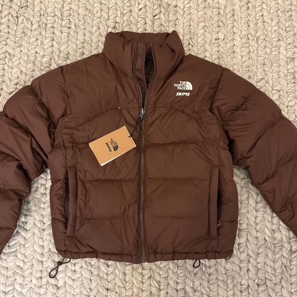 SKIMS x NORTH FACE BROWN PUFFER SIZE M - Picture 1 of 4